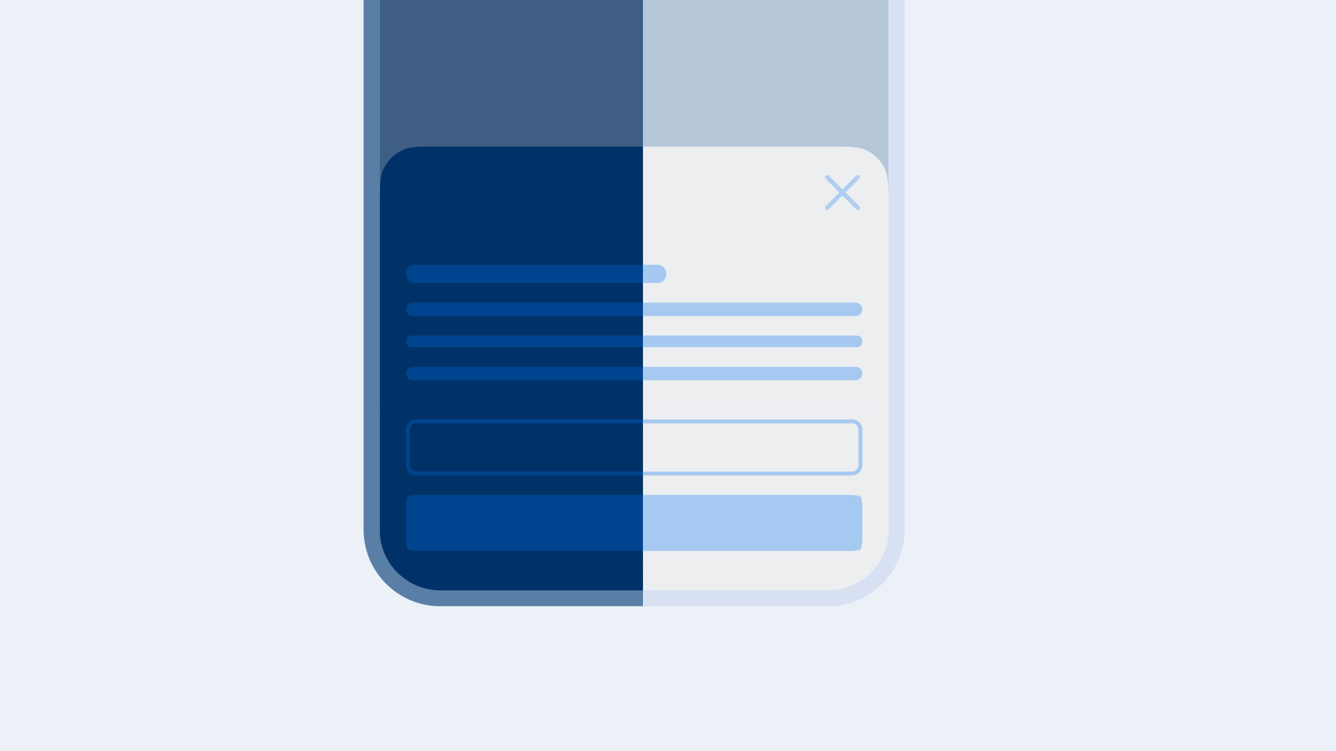 Icona bicolore per test di leggibilità in light e dark mode.
