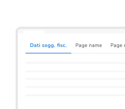 Non usare l’etichetta “Dati sogg. fisc.”.