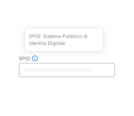 Usa i tooltip per spiegare un acronimo, per esempio “SPID: Sistema Pubblico di identità Digitale”.