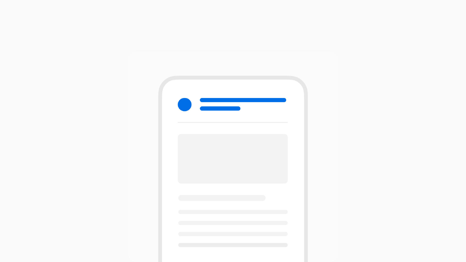 Email responsive con layout a colonna singola.
