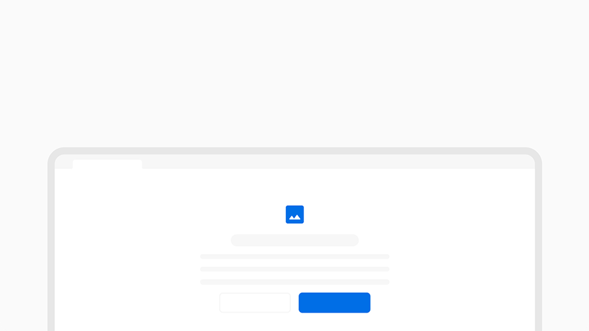 Esempio di empty state con tutti i suoi elementi: illustrazione, titolo, testo descrittivo e CTA.